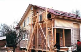 Revêtement correct d'une maison en bois